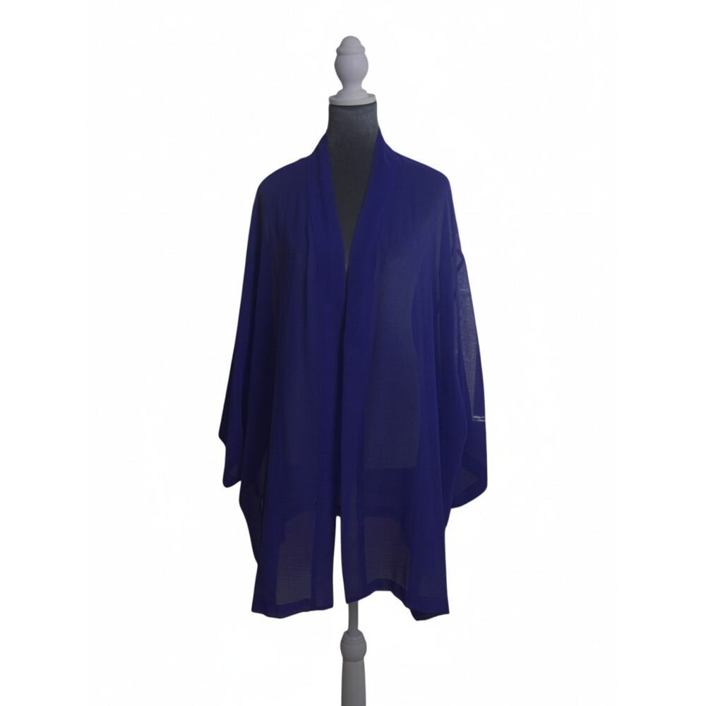 Carole Liz Dress Kimono Jacket Set 5X Purple Sheer Artwear India Statement EUC - Picture 15 of 16